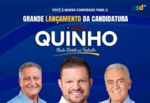 Quinho confirma lançamento de candidatura para deputado estadual com a participação de Rui Costa e do senador Otto Alencar